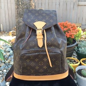✏️NEW COWHIDE LOUIS VUITTON MONTSOURIS GM BACKPACK